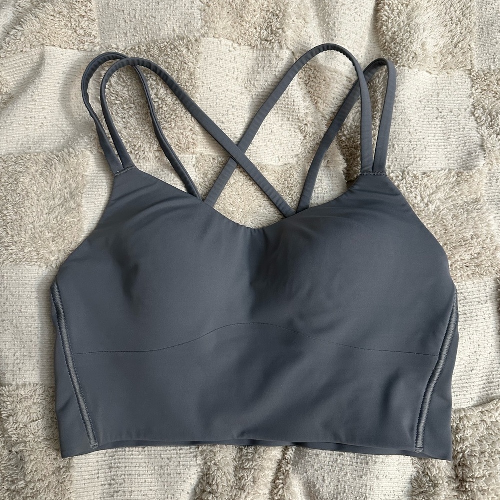 Lululemon like a cloud longline bra 4 grey